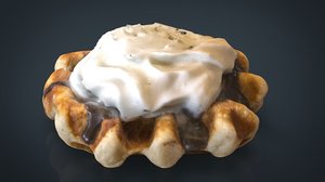 waffle cream chocolate 3d model