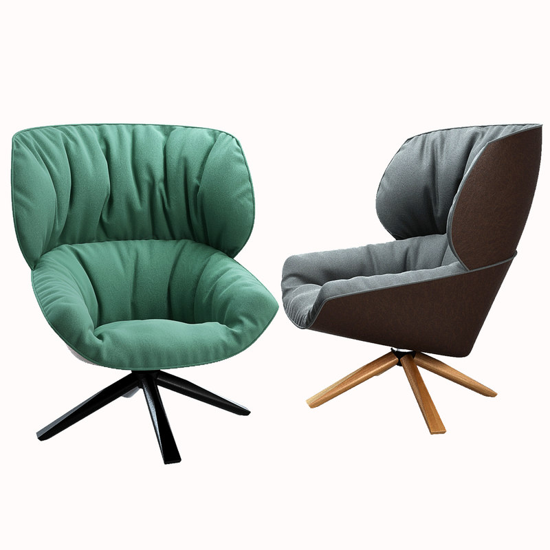 armchairs b italia 3d model