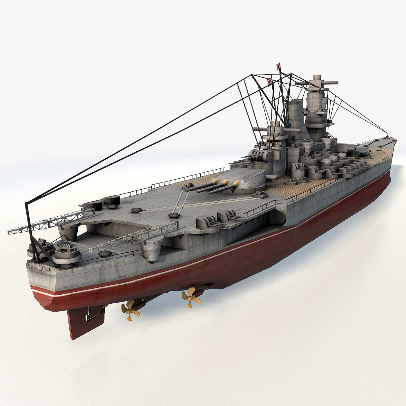 yamato ship battleships 3d 3ds