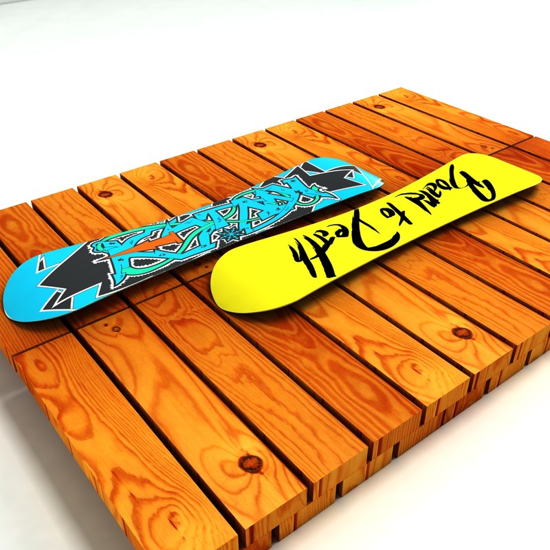 snowboard snow board 3d model