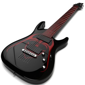 schecter electric guitar 3ds