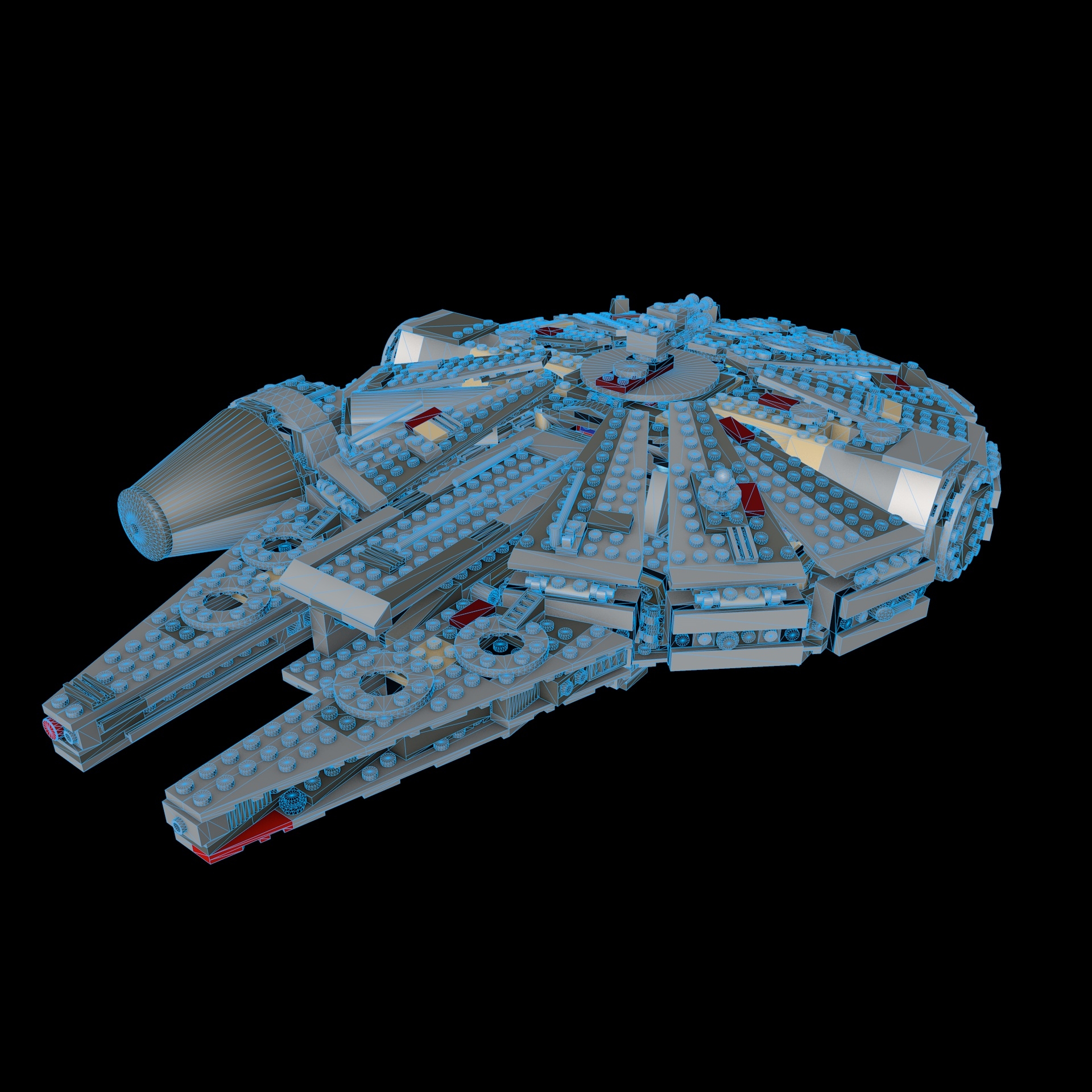 free lego star wars 75105 3d model