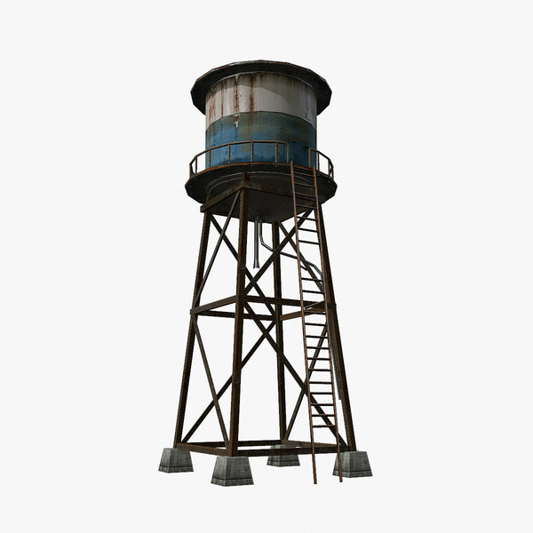 3d water tower model