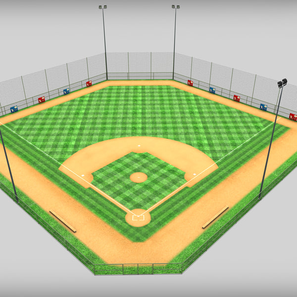 3d baseball stadium model
