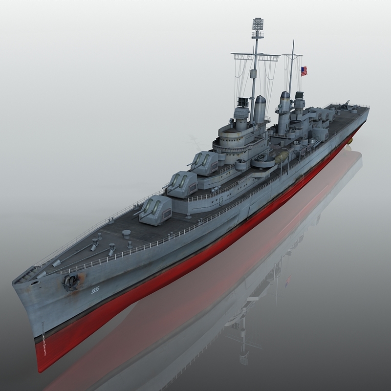 uss oakland cl-95 cl 3d max