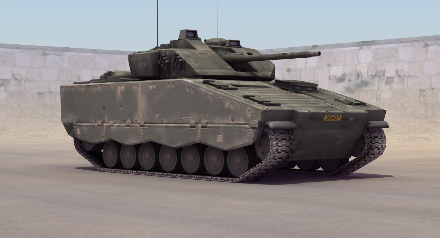 cv90 infantry fighting vehicle 3d model