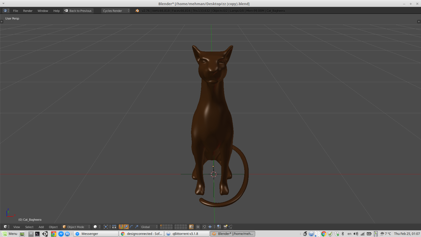 Blender 3D Models Cat
