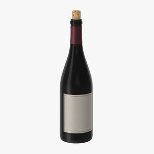 pinot noir opened bottle 3d model