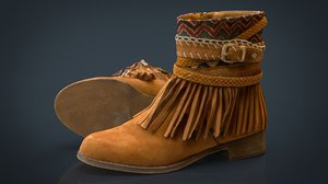 3d realistic womens boots