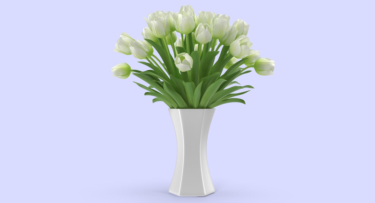 tulip vase in living room