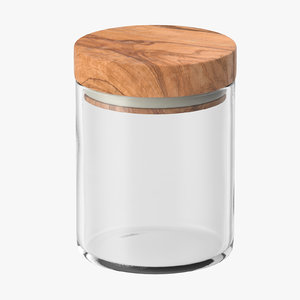 kitchen jar wood lid 3d max