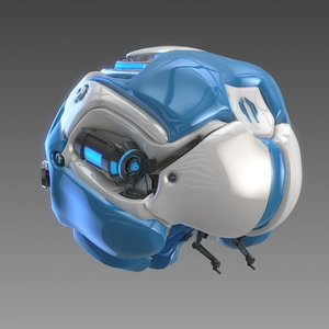 bionic brain concept 3d model