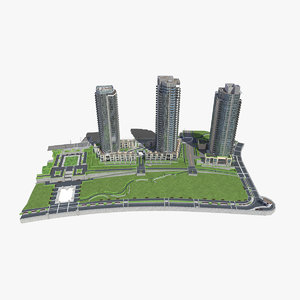 block buildings 3d model