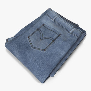 jeans folded 4 3d max