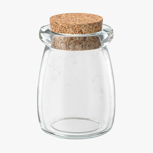 glass jar cork stopper 3d max