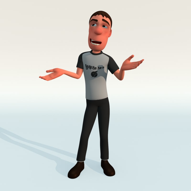 3d character rigged farid art