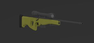 l96a1 bolt action rifle 3d model