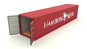3d shipping container