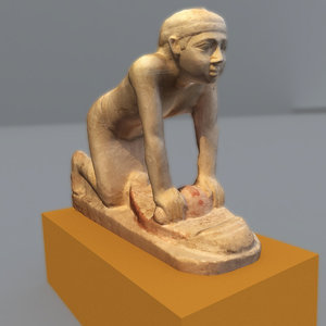 3d model of statue egyptian historical