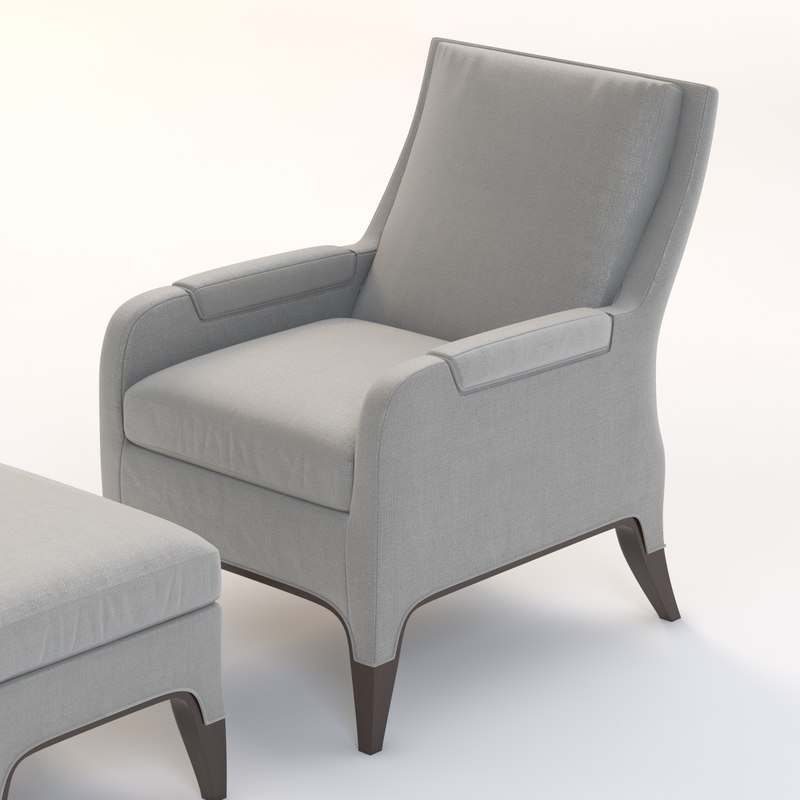 giles chair ottoman 3d max