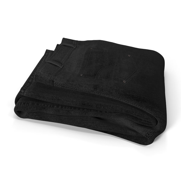 folded black jeans