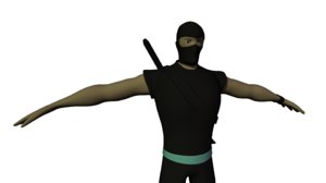 3d ninja male model
