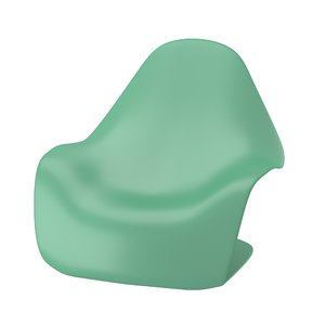 3d model modern soft-contoured chair