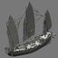 3d model chinese pirate junk sailboat
