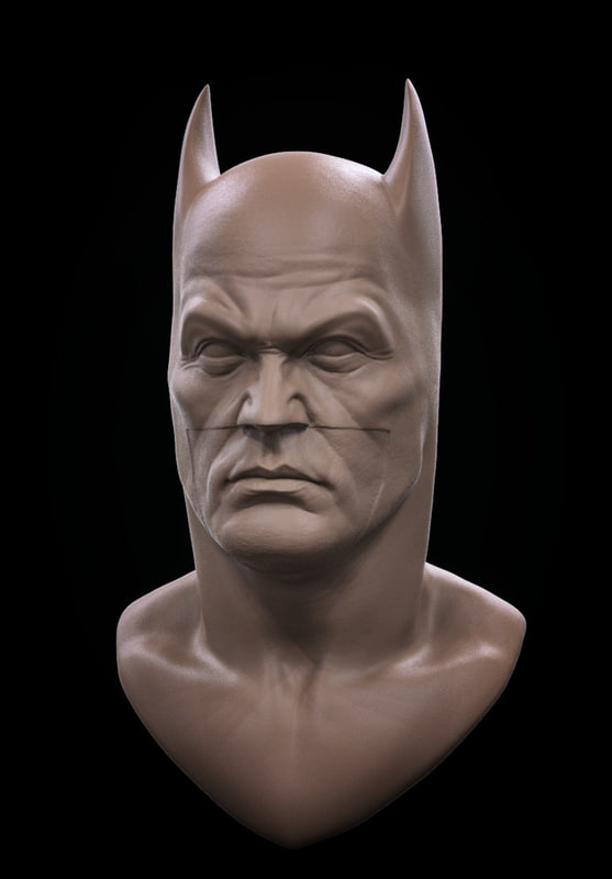 3d model of batman bust