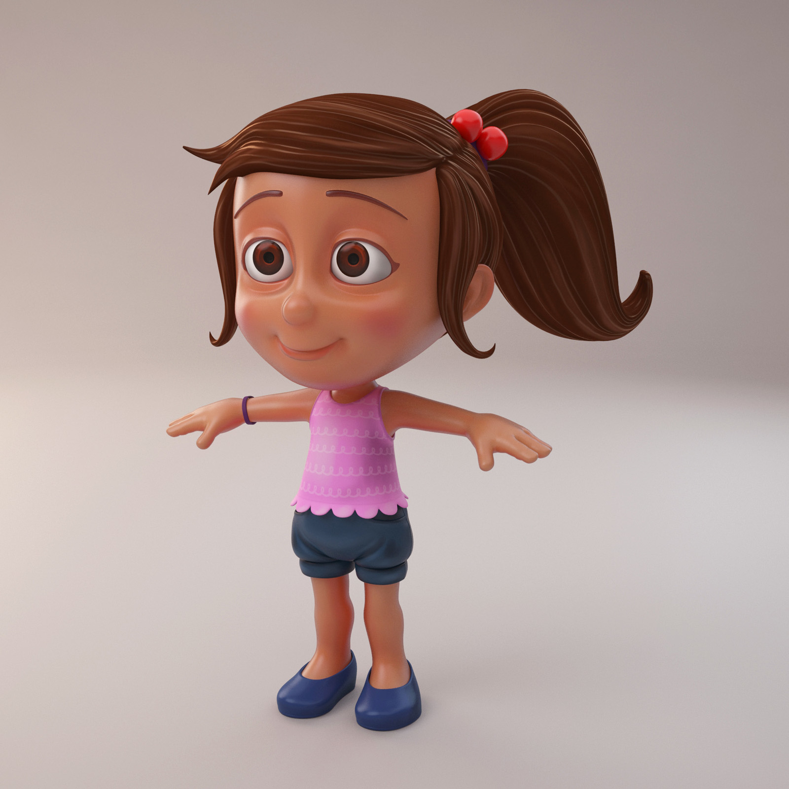 3d girl cartoon