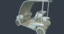 3d riged golf cart garia model