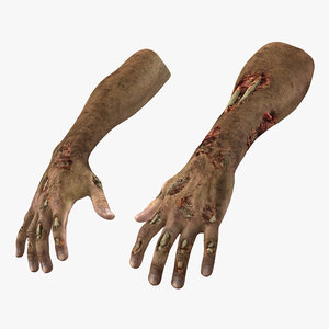 3d zombie hands