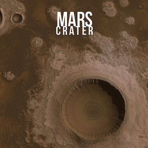 crater mars planet 3d model
