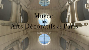 hall paris museum arts 3d model