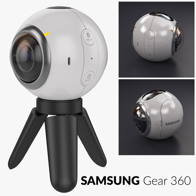 samsung gear 360 camera tripod 3d model