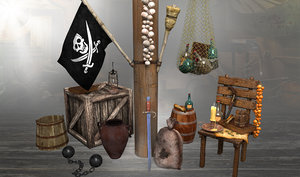 pirate props ship 3d max