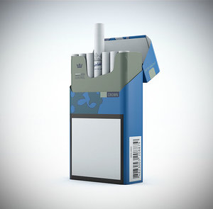 3d model chesterfield cigarette pack