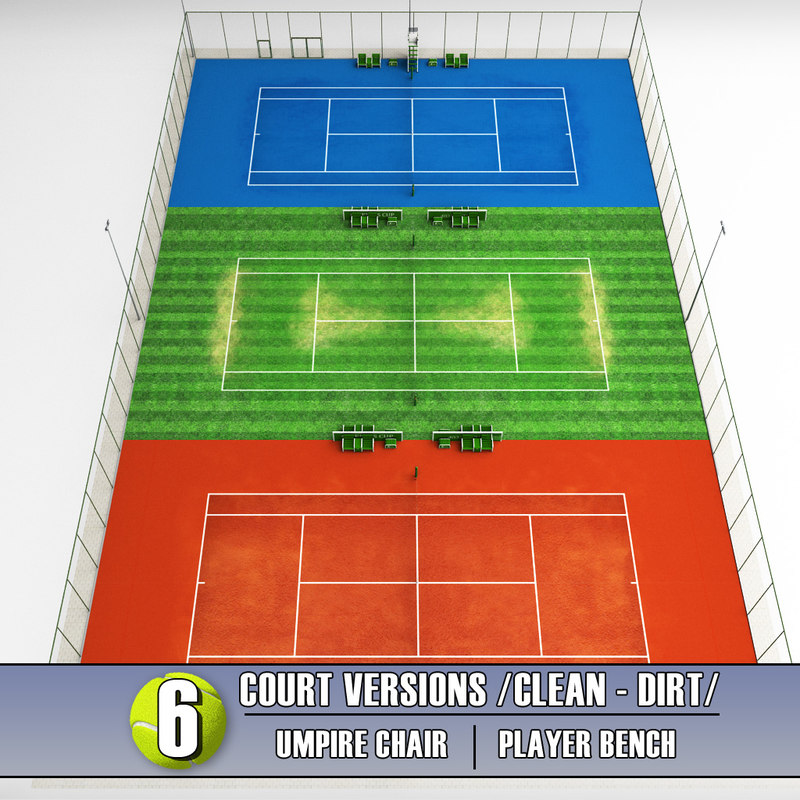 3d tennis court stadium arena model