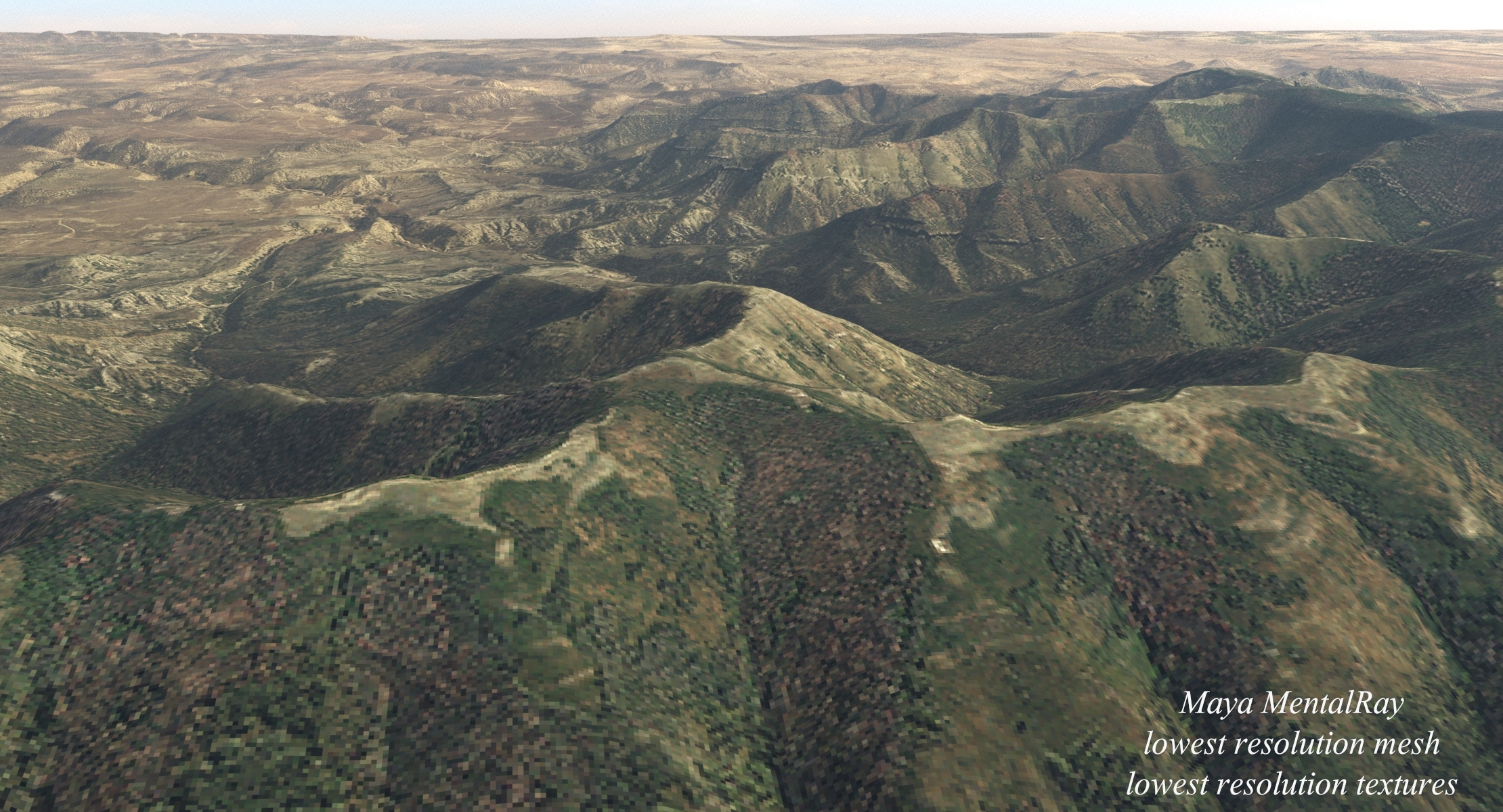 3d max large scale utah terrain