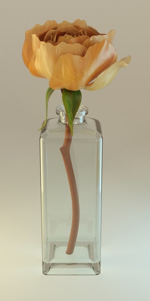 blender rose 3d model