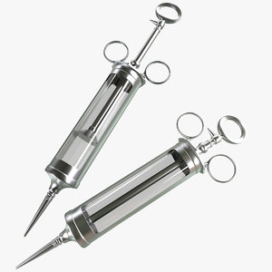 syringe old 3d model
