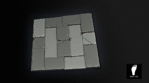 2 tileable stones tiles 3d model