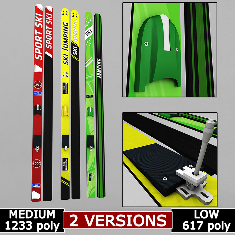 Jumping Polys 3d 3ds for Ski Jumping Skis