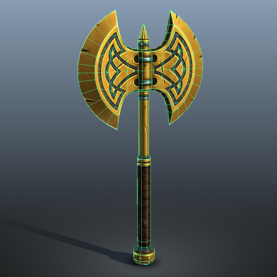 3d model fantasy axe