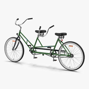 3d model of retro bicycle built