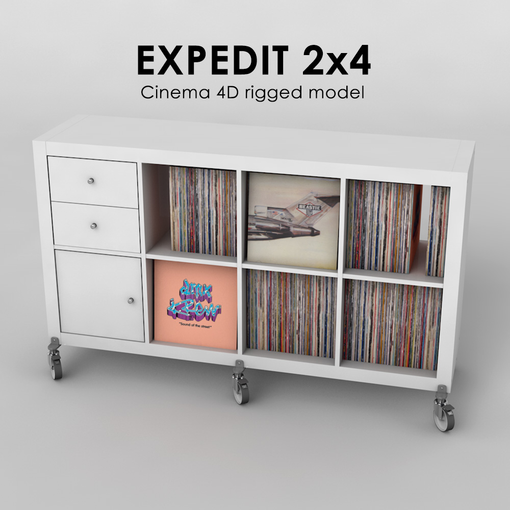 Ikea Expedit 2x4 3d Modell Turbosquid 1012480