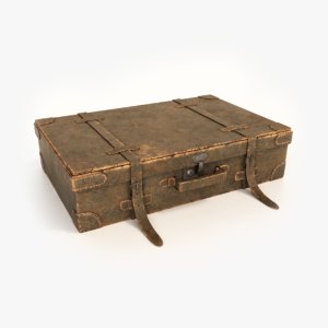 3d model old briefcase