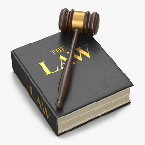 3d law book gavel