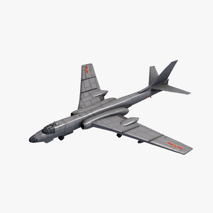 3d model of xian h-6 bomber