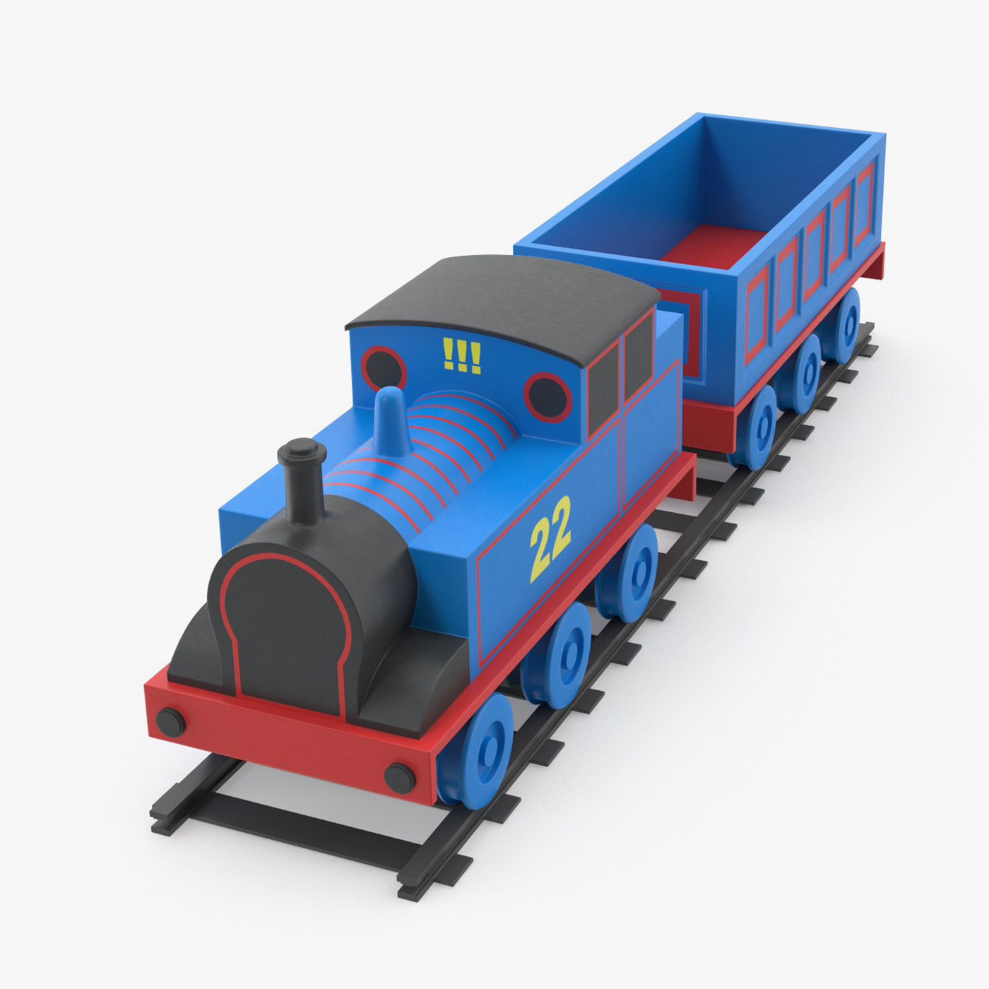 Free Toy Train 3d Model